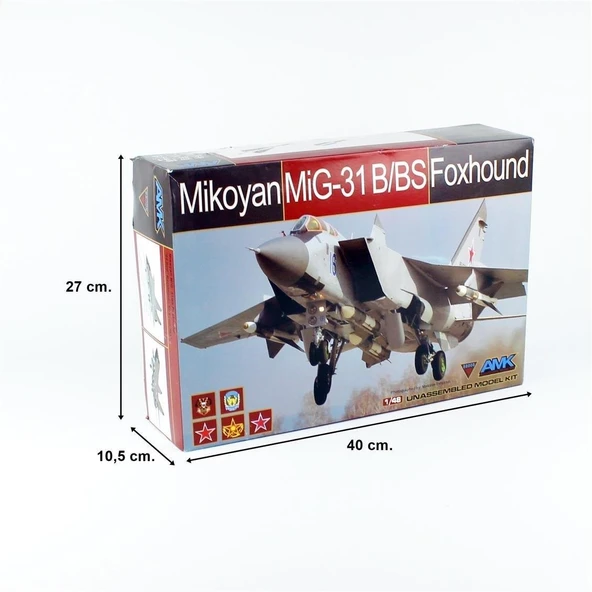 AMK 88008 1/48 Ölçek, Rus Mig-31 B/BS Foxhound, Savaş Uçağı, Plastik Model kiti - Resim 5