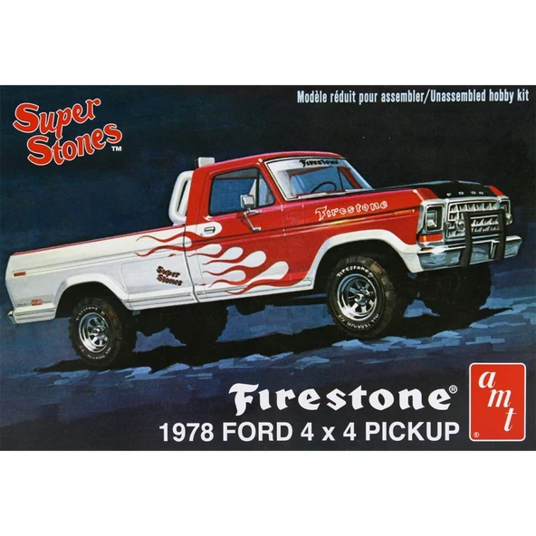 AMT 858 1/25 Ölçek, 1978 Ford Pickup Firestone Super Stones Kamyonet, Plastik Model kiti ürün görseli