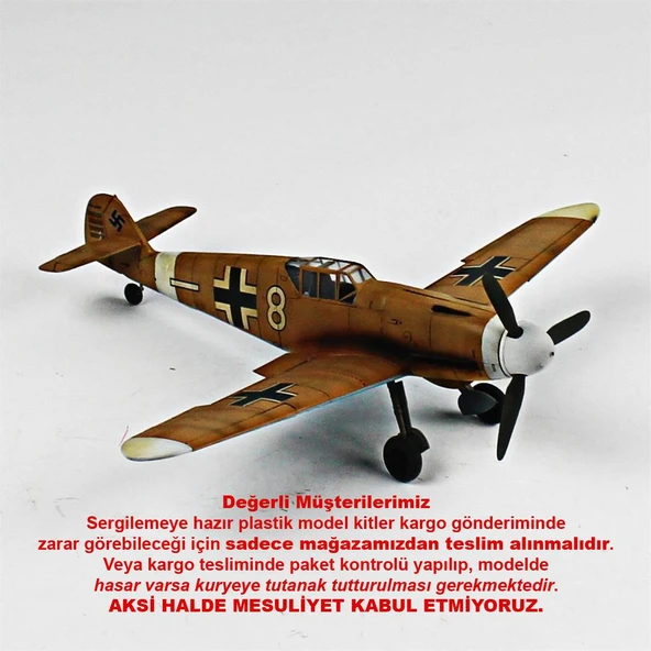 QD078 1/48 Ölçek, Messerschmitt Bf 109 G-2 Sergilemeye Hazır Plastik Uçak Maketi ürün görseli
