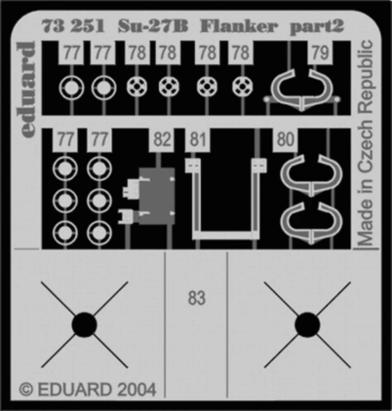 Eduard 73251 1/72 Ölçek, Su-27 Flanker B For Hasegawa/Rev - 3
