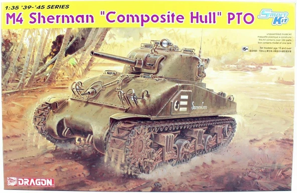 Dragon 6740 1/35 Ölçek, M4 Sherman Tankı ( Composite Hull PTO w/Magic Track ) Plastik Model Kiti ürün görseli