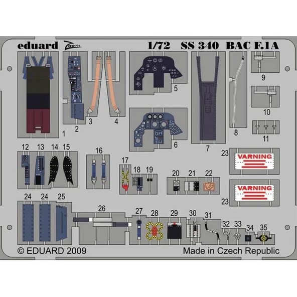 Eduard Ss340 1/72 Ölçek, Bac Lıghtnıg F.1A S.A. Detay Seti - Trum ürün görseli