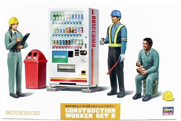 Hasegawa WM06 66006 1/35 Ölçek, İnşaat İşçileri Set B, Plastik Model Kiti ürün görseli