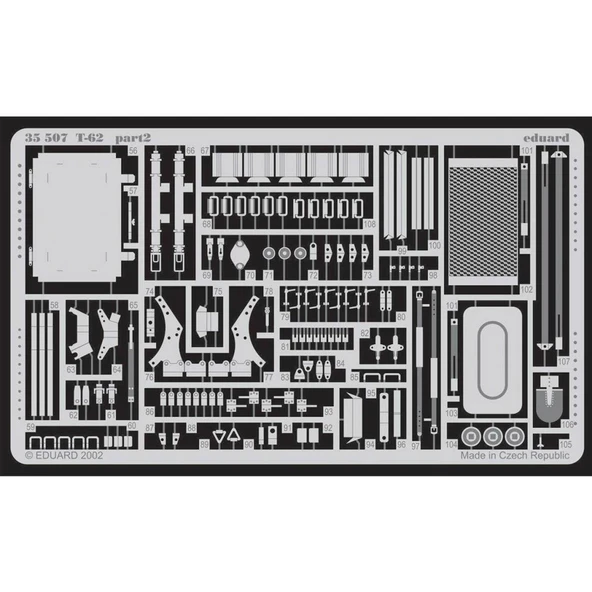 Eduard 35507 1/35 Ölçek, T-62 For Tamıya 3518 Maket Detay - Resim 2