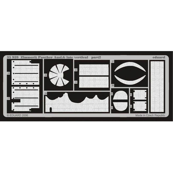 Eduard 35939 1/35 Ölçek, Zimmerit Panther Ausf.G Late Ver - Resim 2