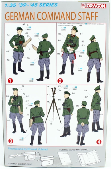 Dragon 6213 1/35 Ölçek, Alman Komutan Figürleri (1939-45) Plastik Model Kiti - Resim 3