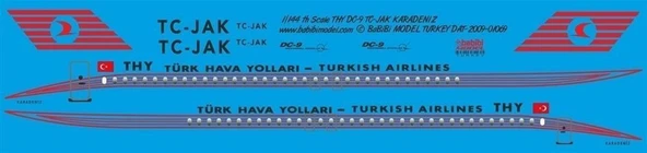 Babibi DAT01069 1/144 Ölçek, Thy, DC-9, TC-JAK Karadeniz, Dekal Çıkartma ürün görseli