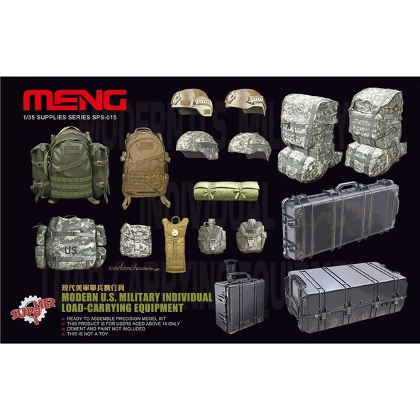 Meng SPS-015 1/35 Ölçek, U.S. Modern, Asker Yük Taşıma Ekipmanları, Plastik Model Kiti ürün görseli