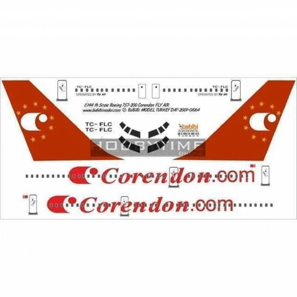 Babibi DAT01064 1/144 Ölçek, Corendon, Boeing 757-200, Dekal Çıkartma ürün görseli