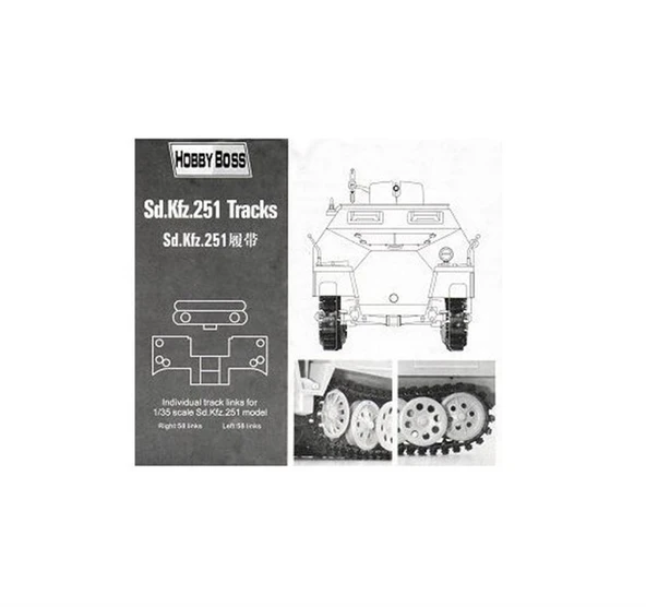 Hobbyboss 81005 1/35 Ölçek, Sd.Kfz 251, Tank Paleti, Plastik Model Kiti - Resim 2