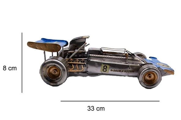 C1605 DEKORATİF METAL YARIŞ ARABASI BİBLO - 2