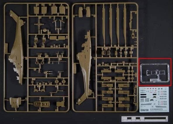 1/72 Ölçek, Attack Heli Şeffaf Kanopi-İtaleri - 3
