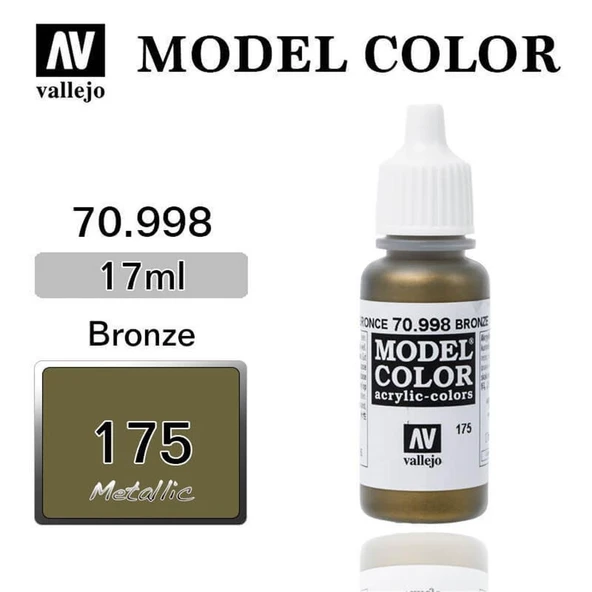 Vallejo 70998 18 ml. (175) Bronze-Metallic, Model Color Serisi Model Boyası ürün görseli 1