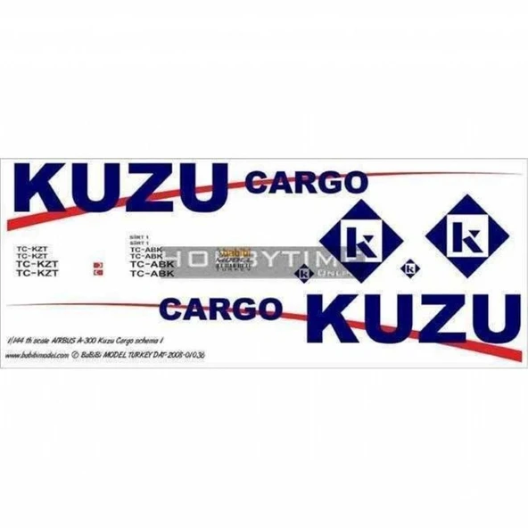 Babibi DAT01036 1/144 Ölçek, Cargo Kuzu, Airbus A300, Dekal Çıkartma ürün görseli