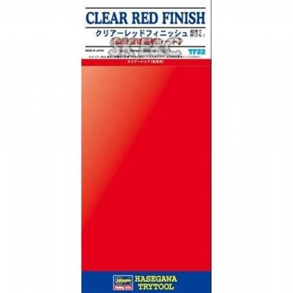 Hasegawa TF22 71822 Şeffaf Kırmızı Kaplama 90x200mm ürün görseli