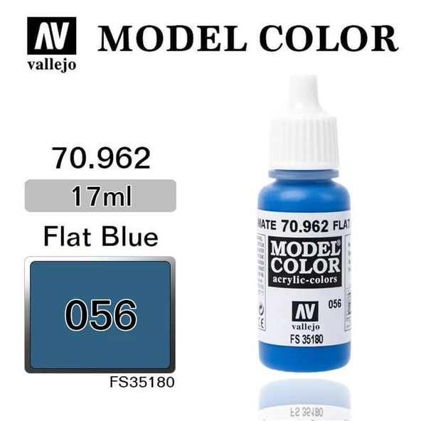 Vallejo 70962 18 ml. (56) Flat Blue-Matt, Model Color Serisi Model Boyası ürün görseli