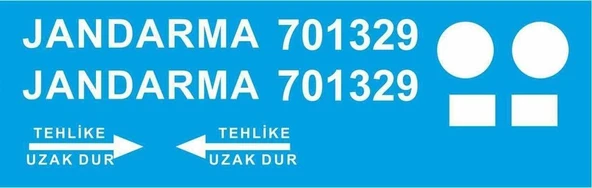 Babibi DBT01234 1/72 Ölçek, S-70, Jandarma 701329, Dekal Çıkartma - 2