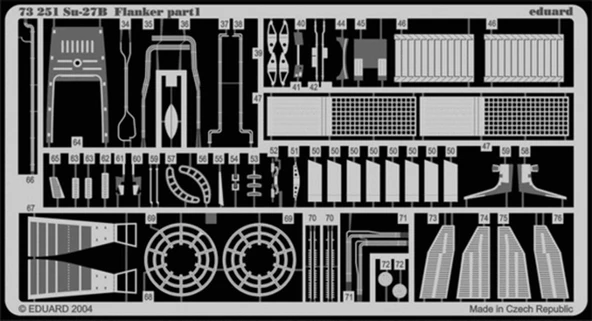 Eduard 73251 1/72 Ölçek, Su-27 Flanker B For Hasegawa/Rev - 2