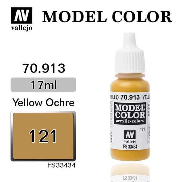 Vallejo 70913 18 ml. (121) Yellow Ochre-Matt, Model Color Serisi Model Boyası ürün görseli