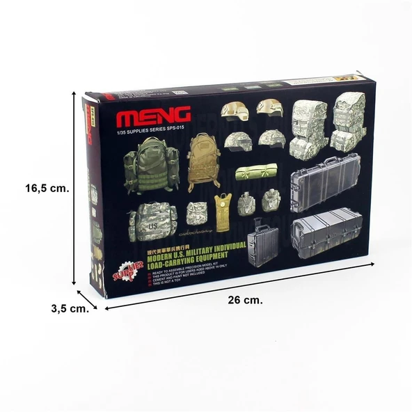 Meng SPS-015 1/35 Ölçek, U.S. Modern, Asker Yük Taşıma Ekipmanları, Plastik Model Kiti - Resim 4