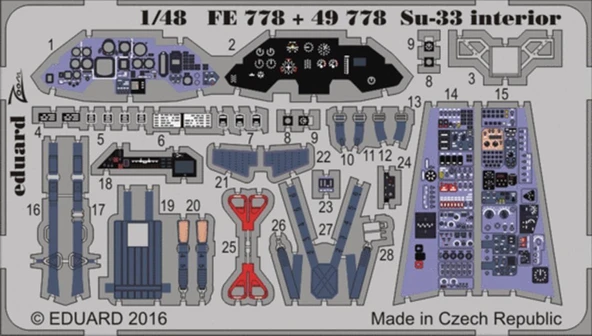 Eduard 49778 1/48 Ölçek, Su-33 Interior For Kınetıc Maket ürün görseli