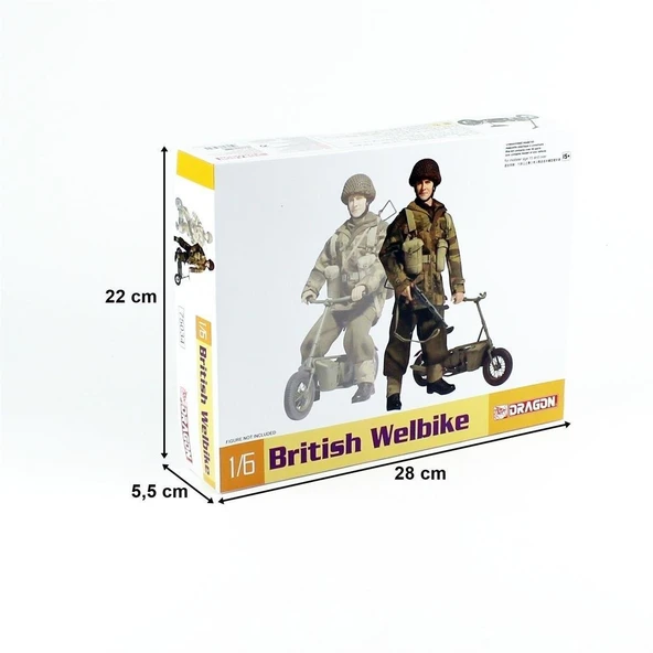 Dragon 75034 1/6 Ölçek, İngiliz Bisikleti (Welbıke) Plastik Model Kiti - Resim 4