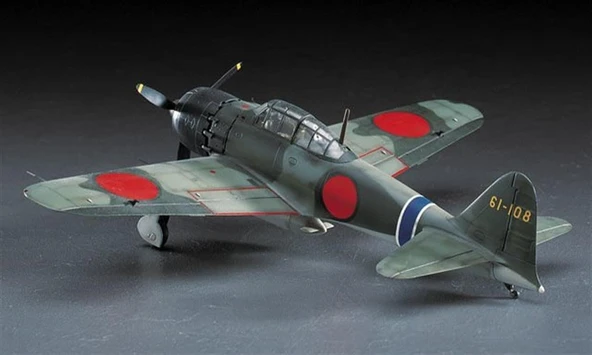 Hasegawa JT23 19123 1/48 Ölçek, MitsubishiI A6M5 Zero Fighter Type 52 (Zeke), Savaş Uçağı Plastik Model Kiti - Resim 3