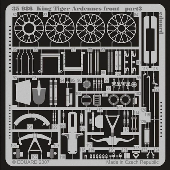 Eduard 35986 1/35 Ölçek, King Tiger Ardennes Front For Ta - Resim 2