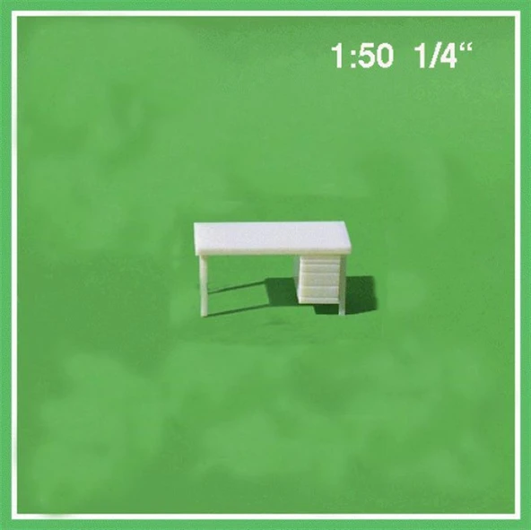 Schulcz 552021 1/50 Ölçek, Ofis Masası -Dikdörtgen-Çekmeceli-Beya ürün görseli