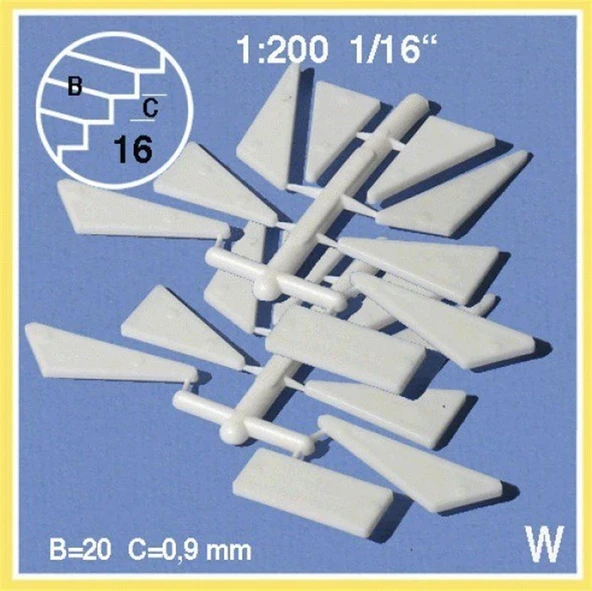 Schulcz 83311-2 1/200 Ölçek, 90°Dönüşlü Merdiven -Beyaz -6 Mm-16 ürün görseli
