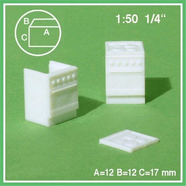 Schulcz 558104 1/50 Ölçek, Fırınlı Ocak-4 Gözlü-Beyaz -2 Adet ürün görseli