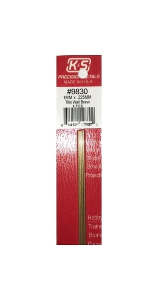 K&S 9830 Thın Wall Brass Tubes-1Mm Odx.225Mmx300 Mm Wa ürün görseli 1