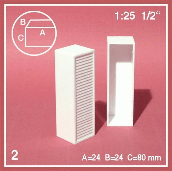 Schulcz 579014 1/25 Ölçek, Elbise Dolabı-2 Kapılı -Beyaz -2 Adet ürün görseli