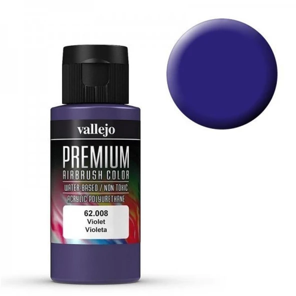 Vallejo 62008 60 ml. Violet, Opaque, Premium RC Color Serisi Model Boyası ürün görseli