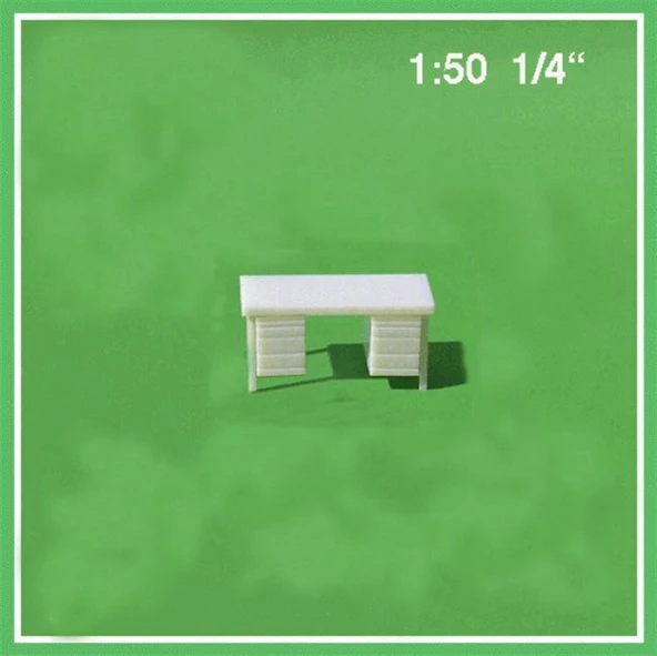 Schulcz 5520225 1/50 Ölçek, Ofis Masası -Dikdörtgen-Çift Çekmecel ürün görseli