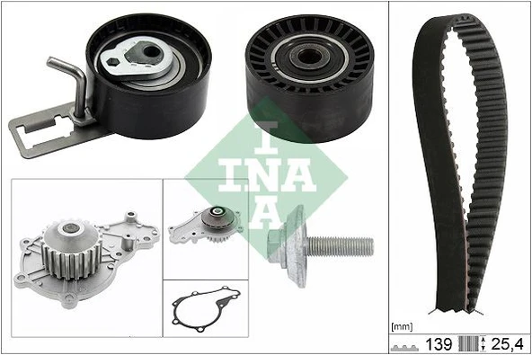 INA 530057730 EKSANTRİK GERGİ KİTİ DEVİRDAİM P206-P207-P307-P2008-C1-C2-C3 I II II C3 PLURIEL XSARA II 1.4 HDI D V4TD FIESTA 1.4 TDCI 1609417380-2S6Q8591BA 1613562080-1608747680-AV2Q8A615AB ürün görseli 1