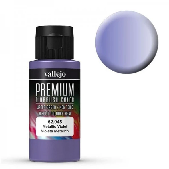 Vallejo 62045 60 ml. Metallic Violet, Pearl&Metallics, Premium RC Color Serisi Model Boyası ürün görseli