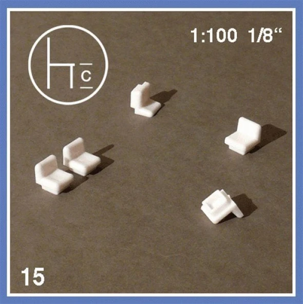Schulcz 541704 1/100 Ölçek, Sandalye-Ayaksız -Beyaz -15 Adet ürün görseli 1
