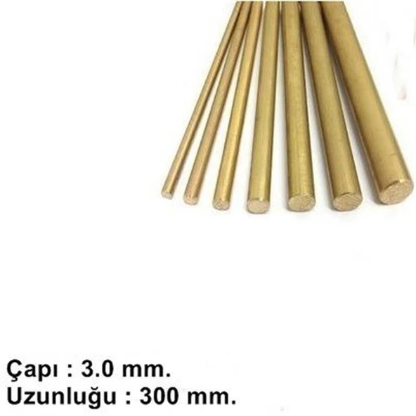 K&S M57 Prinç Yuvarlak Çubuk -3.0 Mm. -Uzunluk 300 Mm ürün görseli 1