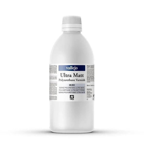 Vallejo 28653 500 ml. Poliürethan Ultra Mat Vernik, Model Boyası ürün görseli 1