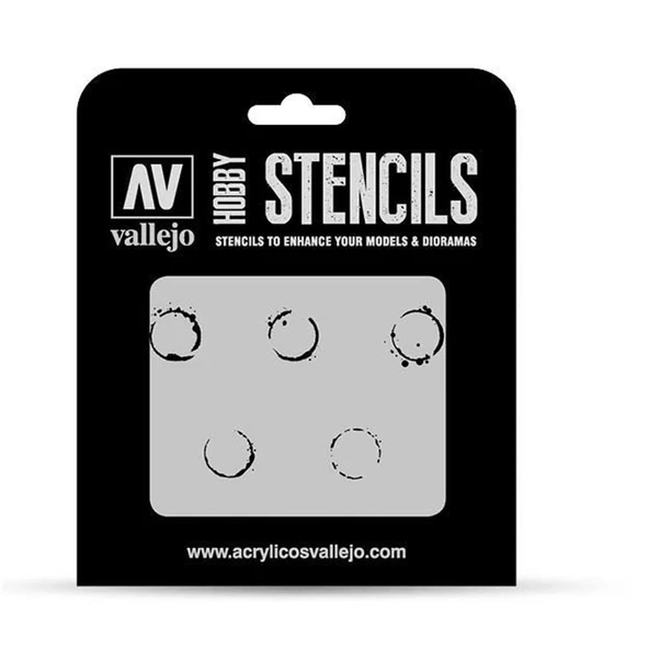 Vallejo ST-AFV002 1/35 Yağ Varili Şemaları Esnek Boya Şablonu ürün görseli