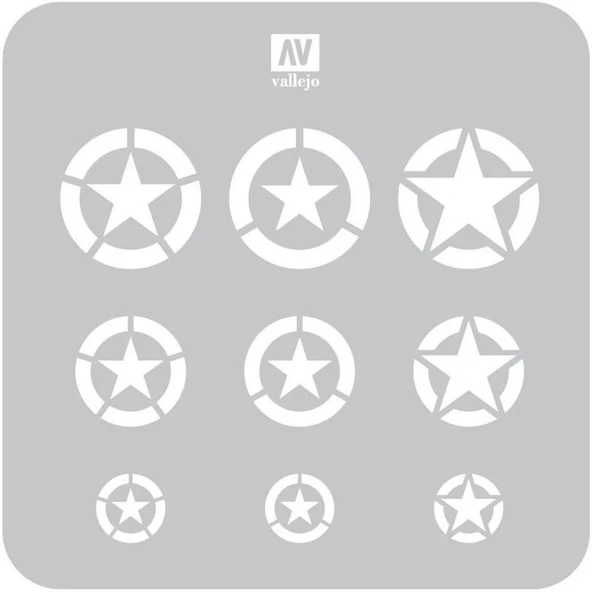 Vallejo ST-AIR004 1/72-1/48-1/32 USAF Şemaları Esnek Boya Şablonu ürün görseli 1