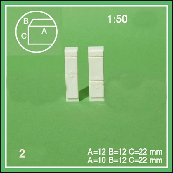 Schulcz 558124 1/50 Ölçek, Mutfak Dolabı-Yuksek-Beyaz-2 Ad