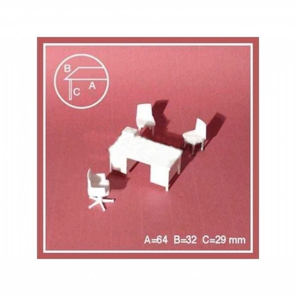 Schulcz 5751322 1/25 Ölçek, Çalışma Masası,Donanımı Ve Sandalyele ürün görseli