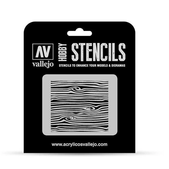 Vallejo ST-TX007 1/35 Ahşap Dokusu-2 Desenli Esnek Boya Şablonu ürün görseli