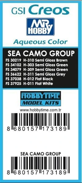 Hobbytime Gunze Sea Camo Boya Seti-6 Adet 10 Ml. ürün görseli