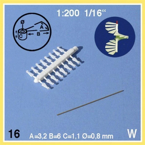 Schulcz 83311-6 1/200 Ölçek, Döner Basamaklar -Beyaz -54/100 Mm-1 ürün görseli