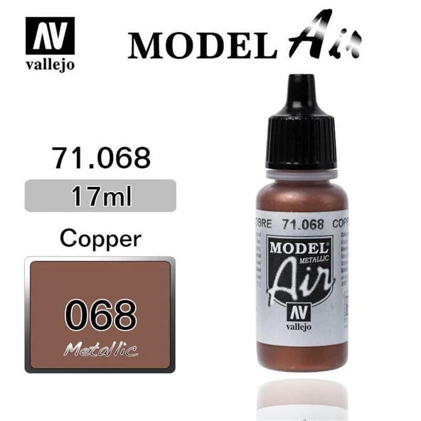 Vallejo 71068 18 ml. Copper, Model Air Serisi Model Boyası ürün görseli