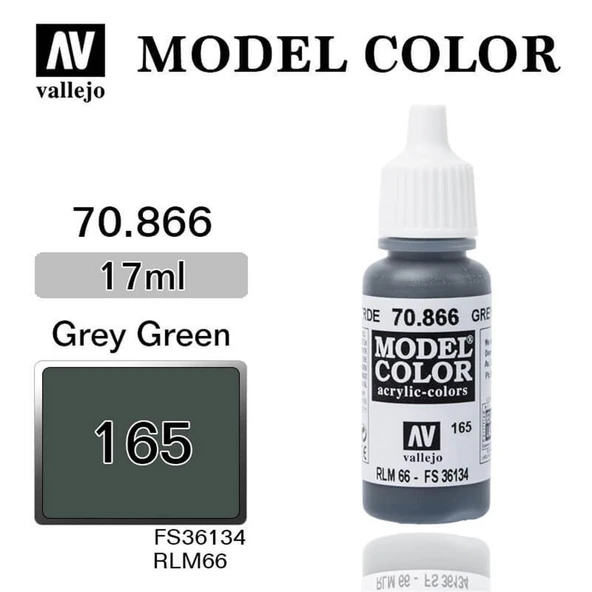 Vallejo 70866 18 ml. (165) Grey Green-Matt, Model Color Serisi Model Boyası ürün görseli