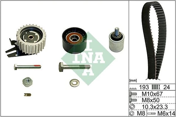 INA 530061910 EKSANTRİK GERGİ KİTİ ASTRA J 10> INSIGNIA A 08> ZAFIRA C 12> 2.0 CDTI A-Y-Z20DT-DTC-DTE-DTJ-DTR 1629000-95507811 ürün görseli 1